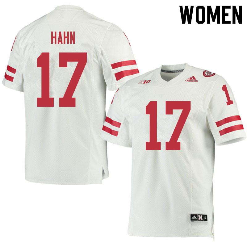 Women #17 Ty Hahn Nebraska Cornhuskers College Football Jerseys Sale-White
